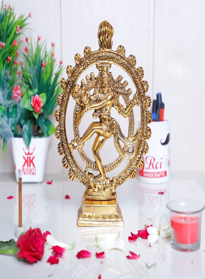 كريدايكرافت تمثال KridayKraft المعدني Shiva Idol Natraj لديكور المنزل، مطلي بالذهب للرقص Shiva Natraja/Natrajan (Mahakal Murti) تمثال مورتي للديكور والهدايا... - Image 1